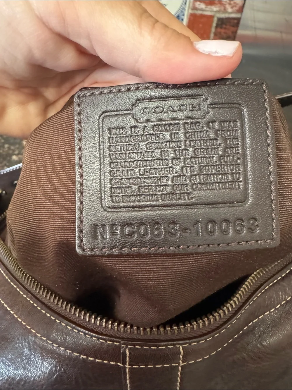 RARE 2006 Coach Mia 10063 Studded Leather Hobo – Mahogany Brown Y2K